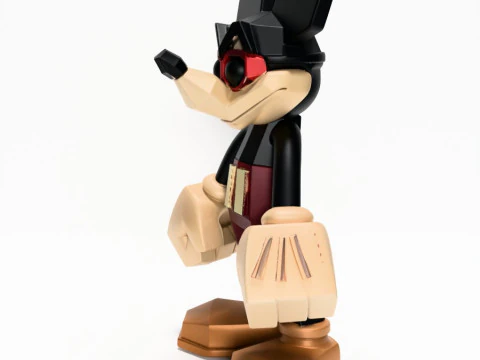 3D Printing Mickey Mouse Low Poly Style toy 3D Model