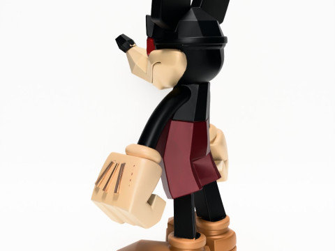 3D Printing Mickey Mouse Low Poly Style toy 3D 모델