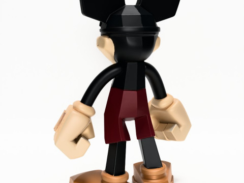 3D Printing Mickey Mouse Low Poly Style toy 3D 모델