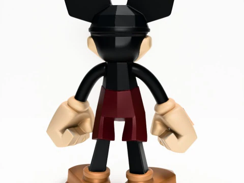 3D Printing Mickey Mouse Low Poly Style toy 3D Model
