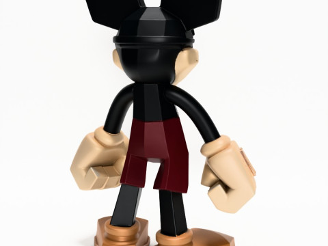 3D Printing Mickey Mouse Low Poly Style toy 3D 모델