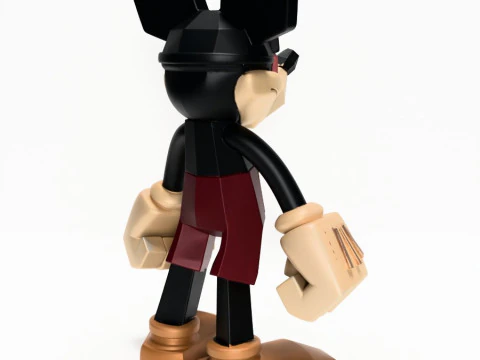 3D Printing Mickey Mouse Low Poly Style toy 3D Model