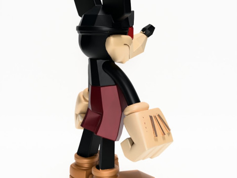 3D Printing Mickey Mouse Low Poly Style toy 3D 모델