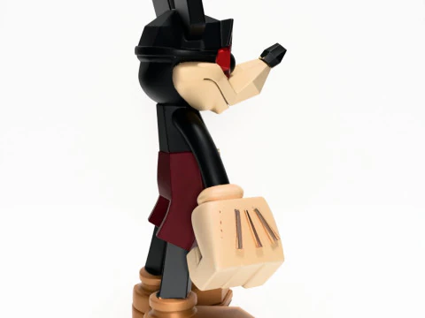 3D Printing Mickey Mouse Low Poly Style toy 3D Model