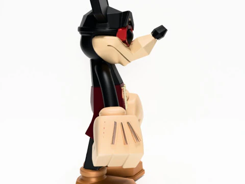 3D Printing Mickey Mouse Low Poly Style toy 3D Model