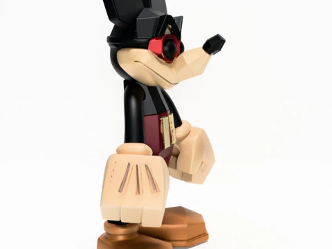 3D Printing Mickey Mouse Low Poly Style toy 3D Model