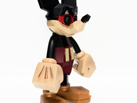3D Printing Mickey Mouse Low Poly Style toy 3D 모델