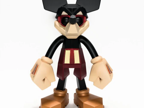 3D Printing Mickey Mouse Low Poly Style toy 3D Model