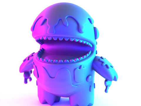 3D Printing Dino Ice Cream toy Model 3D