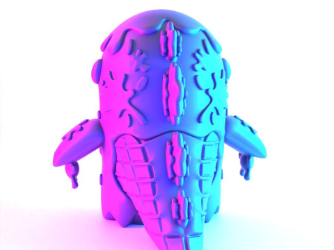 3D Printing Dino Ice Cream toy Model 3D