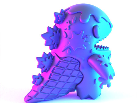 3D Printing Dino Ice Cream toy Model 3D