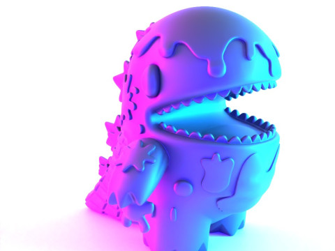 3D Printing Dino Ice Cream toy Model 3D