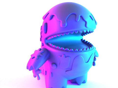 3D Printing Dino Ice Cream toy Model 3D