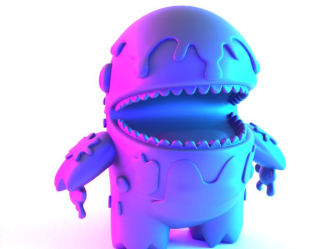 3D Printing Dino Ice Cream toy Model 3D