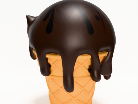 3D Printing Cat Ice Cream toy Modello 3D
