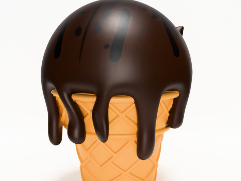 3D Printing Cat Ice Cream toy Modello 3D