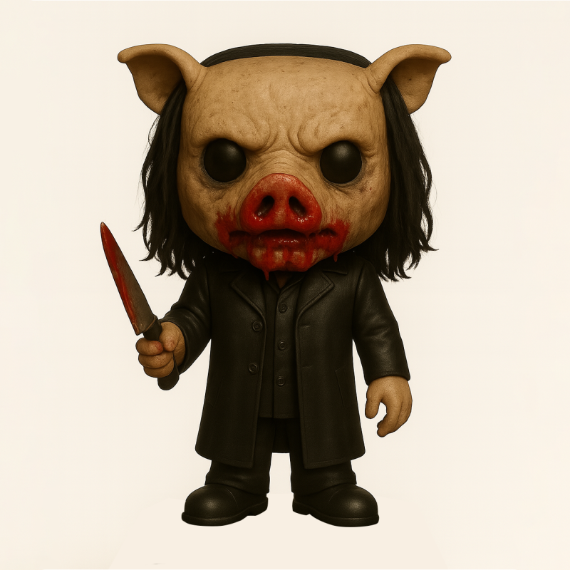 3D Printing Pig Mask from Saw Funko Pop Style toy 3D Modell .c4d .max .obj .3ds .fbx .stl .blend 
