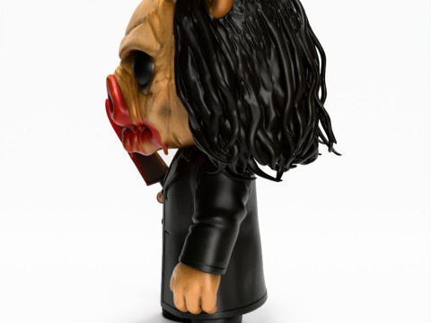 3D Printing Pig Mask from Saw Funko Pop Style toy 3D Modell