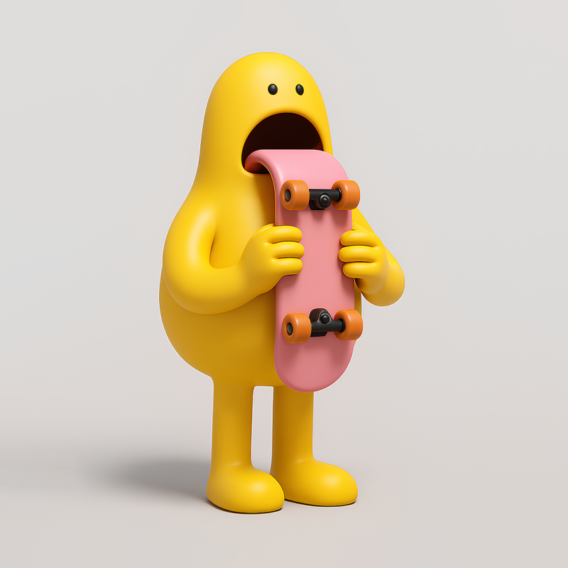 3D Baskı Paten Sanatı Oyuncak 3D Model .c4d .max .obj .3ds .fbx .stl .blend