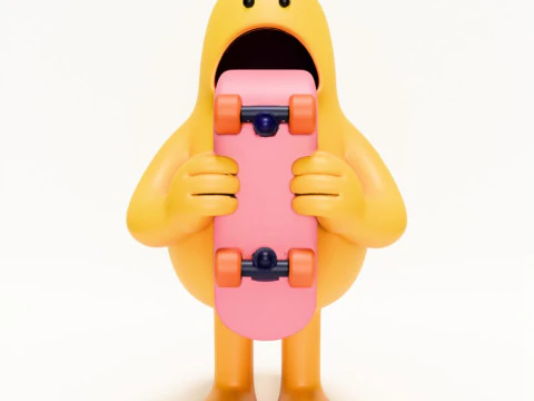 3D Printing Skate Art Toy 3D Model