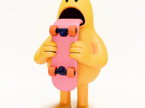 3D Printing Skate Art Toy 3D Model