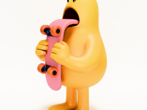 3D Baskı Paten Sanatı Oyuncak 3D Model