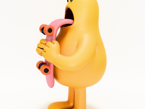 3D Baskı Paten Sanatı Oyuncak 3D Model