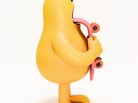 3D Baskı Paten Sanatı Oyuncak 3D Model