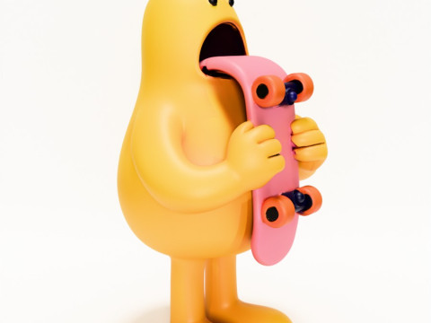 3D Baskı Paten Sanatı Oyuncak 3D Model