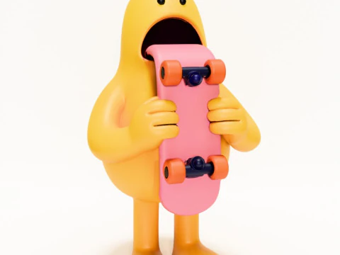 3D Printing Skate Art Toy 3D Model