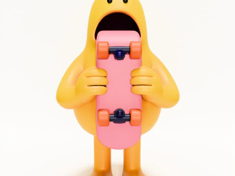 3D Printing Skate Art Toy 3D Model
