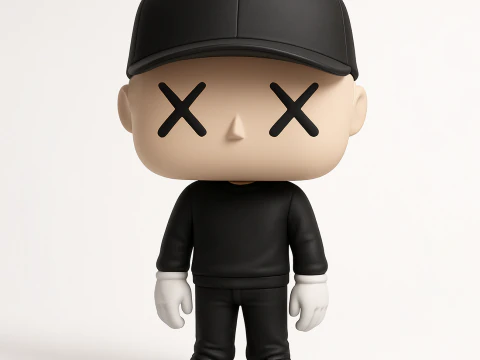 Stampa 3D Brian Donelli Kaws Creator Funko Pop Style giocattolo Modello 3D