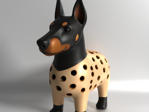 3D Printing Doberman dog Sprouter Seed Chia Radish microgreens Lentil sprouts Germinator Modelo 3D