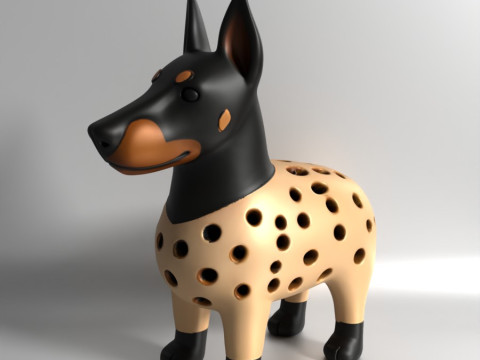 3D Printing Doberman dog Sprouter Seed Chia Radish microgreens Lentil sprouts Germinator Modelo 3D