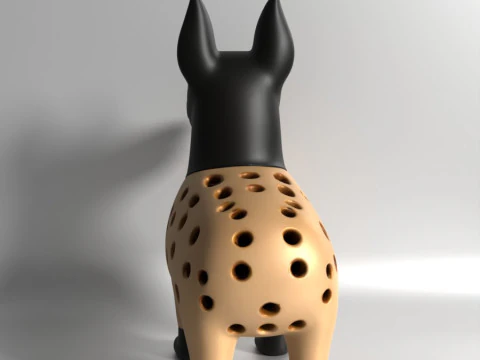 Druk 3D Doberman pies kiełkujący nasiona chia rzodkiewka mikrogreeny kiełki soczewicy kiełkownik Model 3D