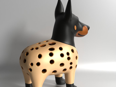 3D Printing Doberman dog Sprouter Seed Chia Radish microgreens Lentil sprouts Germinator Modelo 3D