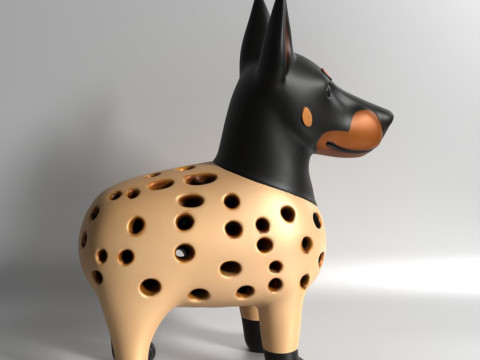 3D Printing Doberman dog Sprouter Seed Chia Radish microgreens Lentil sprouts Germinator Modelo 3D