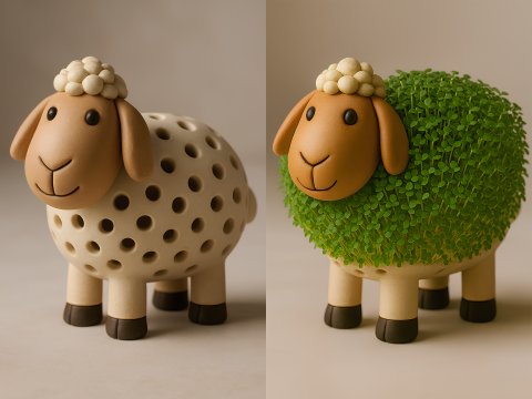 3D Printing Sheep Sprouter Seed Chia Radish microgreens Lentil sprouts Germinator 3D Модель