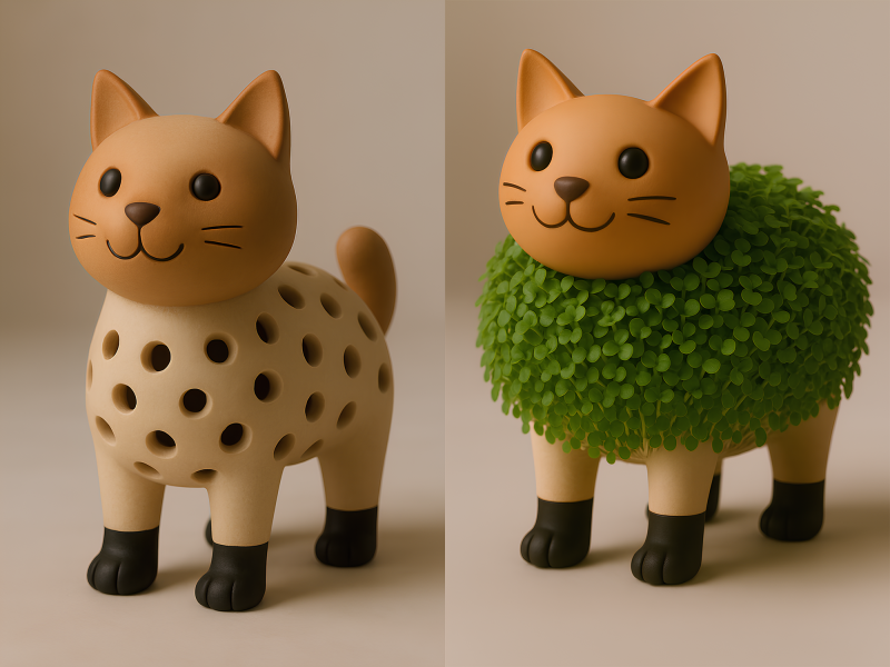 3D Printing Cat Sprouter Seed Chia Radish microgreens Lentil sprouts Germinator Model 3D .c4d .max .obj .3ds .fbx .stl .blend 