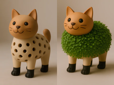 3D-printen Cat Sprouter Seed Chia Radijs microgreens Linzenkiemen Germinator 3D Model