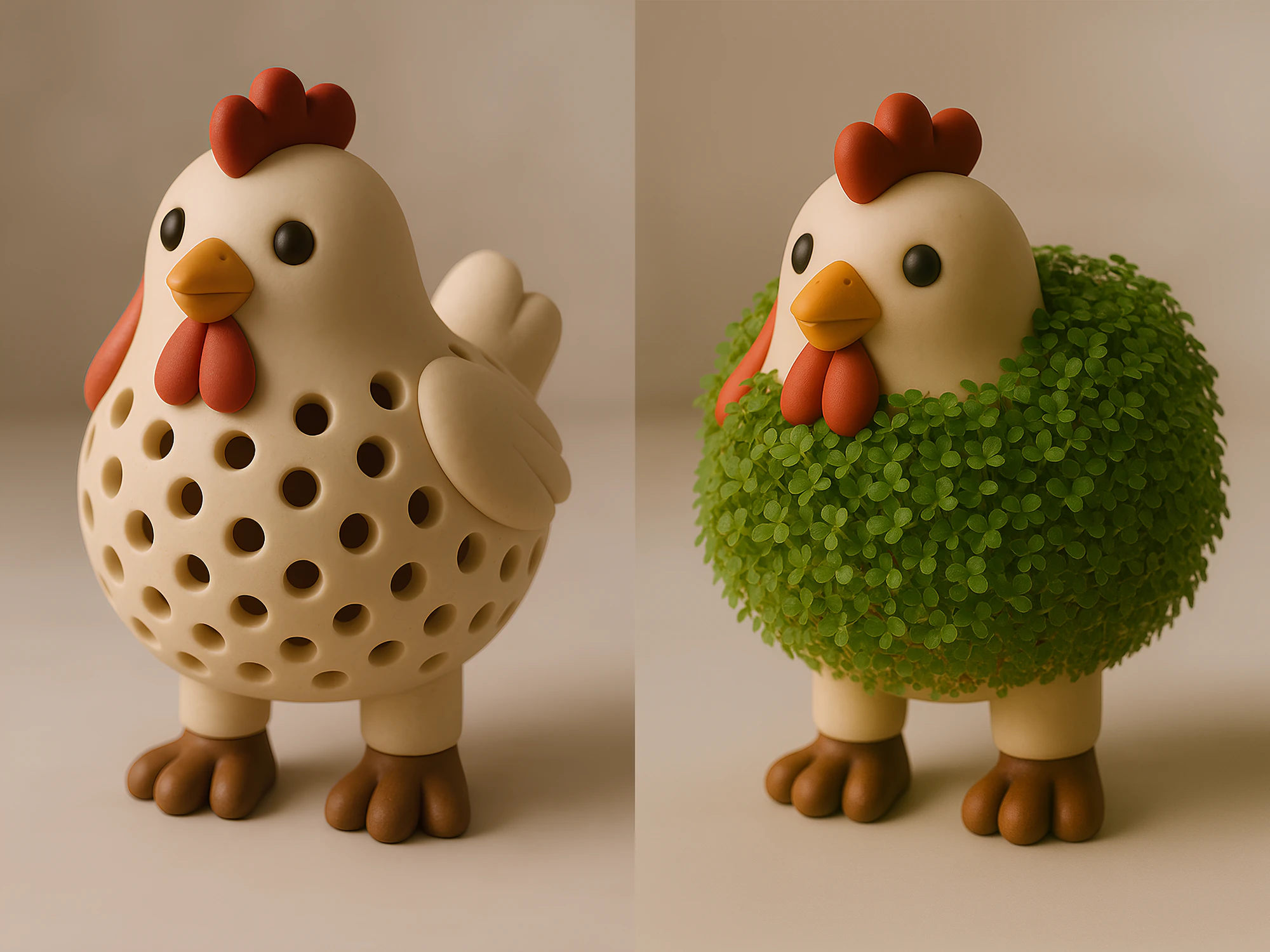 3D Printing Chicken Sprouter Seed Chia Radish microgreens Lentil sprouts Germinator 3D Model .c4d .max .obj .3ds .fbx .stl .blend 
