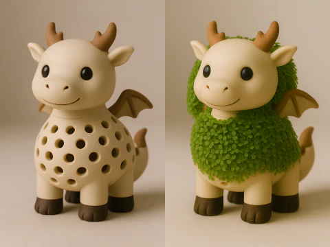 3D-печать Дракон Проращиватель Семена Чиа Редис микрозелень Ростки чечевицы Проращиватель 3D Модель