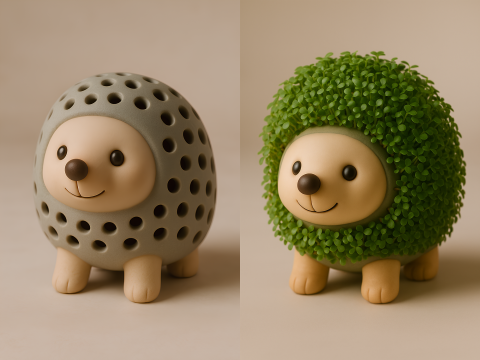 3D Printing HEDGEHOG Sprouter Seed Chia Radish microgreens Lentil sprouts Germinator 3D Model
