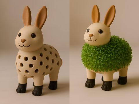 3D Printing Rabbit Sprouter Seed Chia Radish microgreens Lentil sprouts Germinator 3D Model