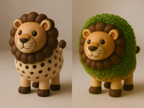 3D Printing Lion Sprouter Seed Chia Radish microgreens Lentil sprouts Germinator 3D Model