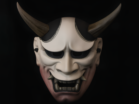 3D Printing Japanese Hannya Noh Kabuki Nipponese toy Modèle 3D