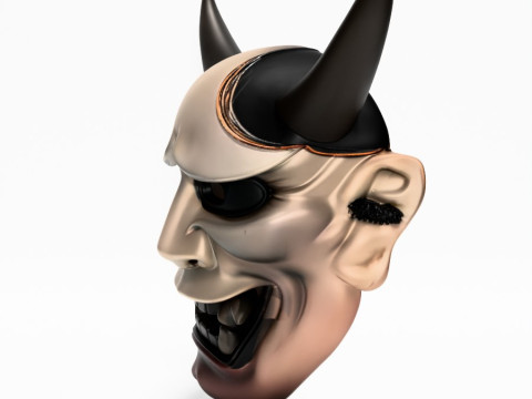 3D Printing Japanese Hannya Noh Kabuki Nipponese toy Model 3D