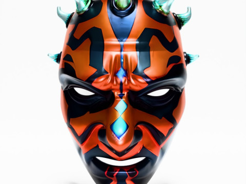 3D Printing Darth Maul Mask Horn toy Model 3D