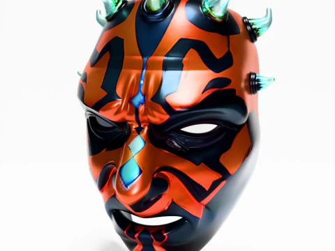 3D Printing Darth Maul Mask Horn toy 3D Model