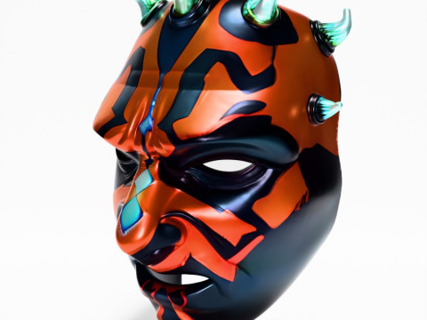 3D Printing Darth Maul Mask Horn toy Model 3D